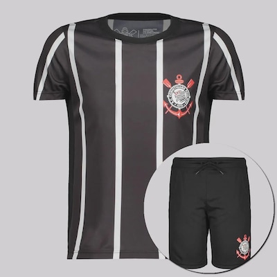 Kit Camisa + Bermuda do Corinthians Futfanatics Infantil - Foto 1