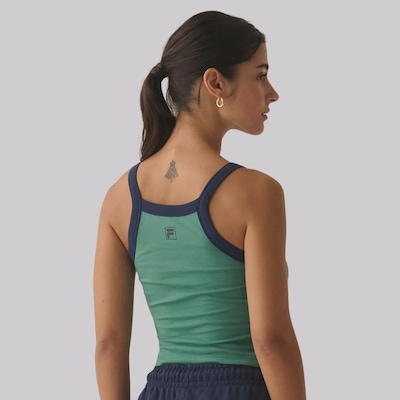 Regata Feminina Cropped Fila Ribbed Letter Retro - Foto 2