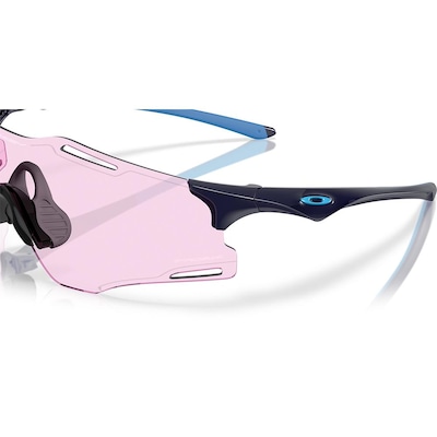 Óculos de Sol Unissex Oakley Cybr Zero Polished Navy Prizm Low Light - Foto 5