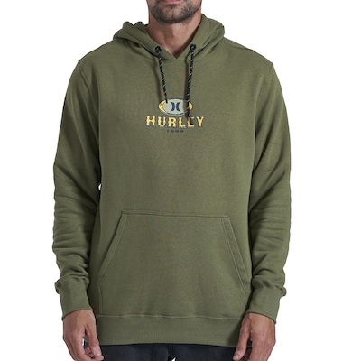 Blusão de Moletom Masculino  Hurley Canguru Retro Waves - Foto 1