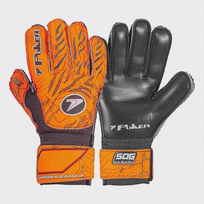 Luva de Goleiro Infantil Poker Champion 8 Multiterreno Semi Profissional - Foto 1
