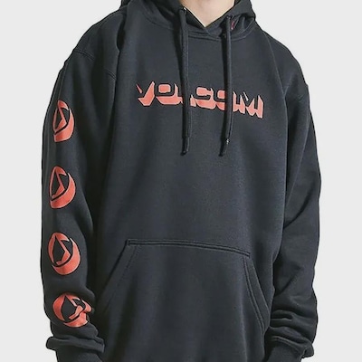 Blusão de Moletom Masculino Volcom com Capuz Stonedeep - Foto 3