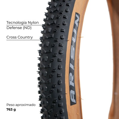 Par de Pneu Arisun 29 x 2.25 bike MTB MountCook Kevlar creme - Foto 3