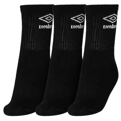 Meia Umbro Cano Médio 34 ao 38 com 3 Pares - Foto 1