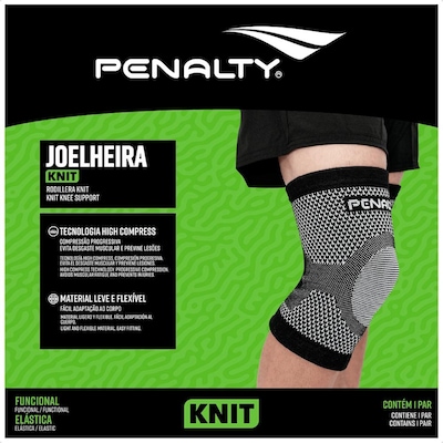 Joelheira Penalty Elástica Knit XXIII Adulto - Foto 3