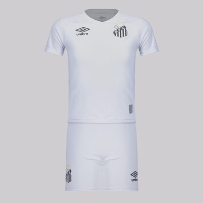 Kit Uniforme do Santos Infantil Umbro I 2025 - Foto 1