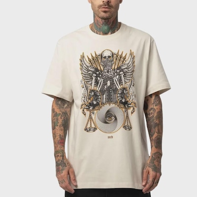 Camiseta Masculina MCD Cavaleiro Fome Balança - Foto 1