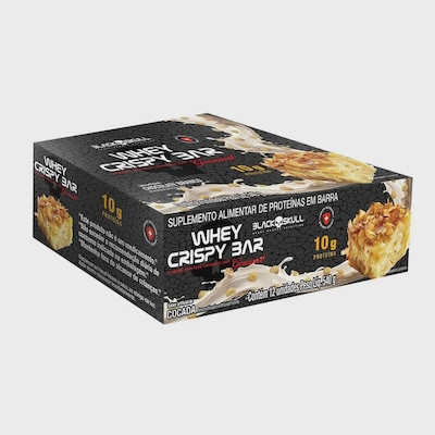 Barra de Proteína Black Skull Whey Crispy - 12 unidades - Foto 1