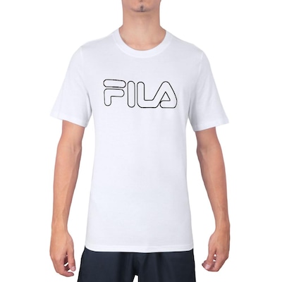 Camiseta Fila Letter Outline Masculina - Foto 1