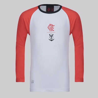 Camisa do Flamengo Plaga Manga Longa Infantil - Foto 1
