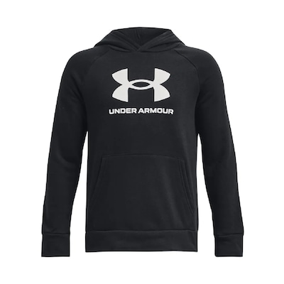 Blusão de Moletom Masculino Under Armour Basic Rival Flee com Capuz - Foto 1