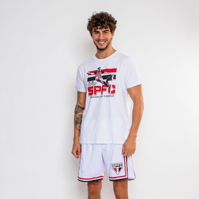 Camiseta do São Paulo Surf Center Classica Oficial Torcida Que Conduz Masculina - Foto 5