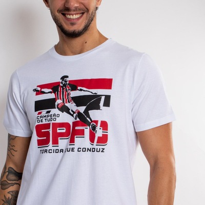Camiseta do São Paulo Surf Center Classica Oficial Torcida Que Conduz Masculina - Foto 6