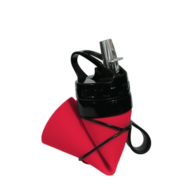Garrafa de Silicone Gold SportsTracker Retrátil Dobrável 500ml - Foto 2
