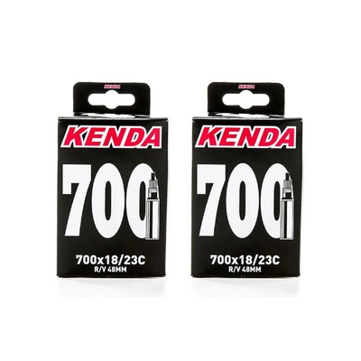 Par Câmara de ar Kenda 700 x 18/23 bico fino 48 mm removível - Foto 1