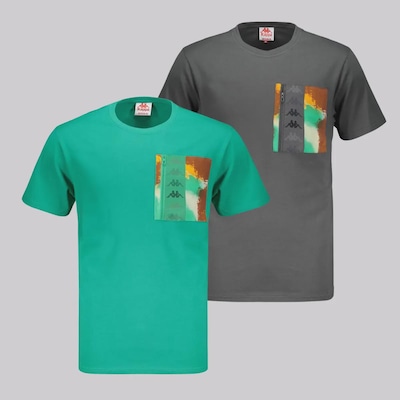 Kit 2 Camisetas Masculina Kappa Glenn Graphik - Foto 1