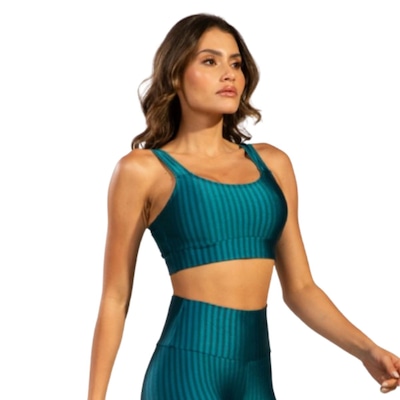 Top Fitness New Zig 3D Vekyo com Bojo Removível Feminino - Foto 3