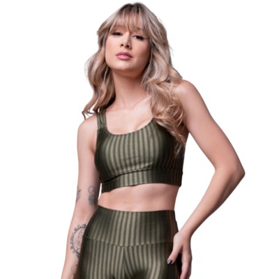 Top Fitness New Zig 3D Vekyo com Bojo Removível Feminino - Foto 1