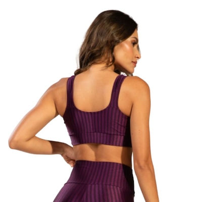 Top Fitness New Zig 3D Vekyo com Bojo Removível Feminino - Foto 2