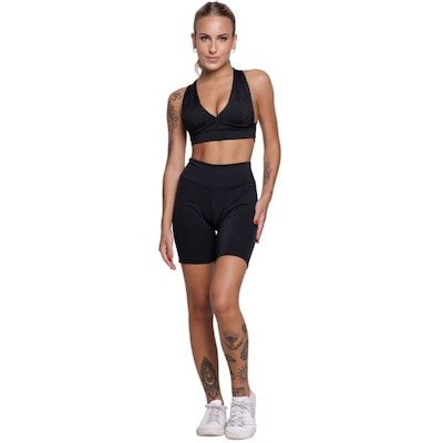 Conjunto Top com Bojo e Bermuda Vekyo Feminino - Foto 1