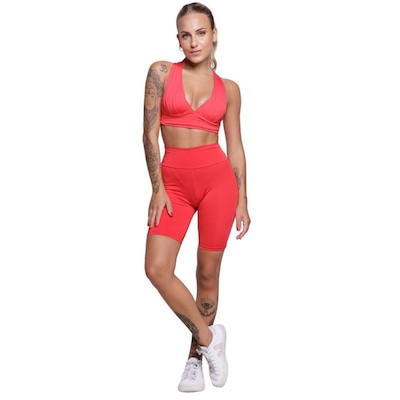 Conjunto Top com Bojo e Bermuda Vekyo Feminino - Foto 1