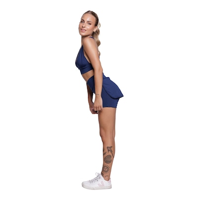 Conjunto Top bojo e Short Saia Vekyo Feminino - Foto 3