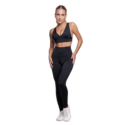 Conjunto Top bojo Costa Cruzada e Calça Suplex Vekyo Feminino - Foto 1