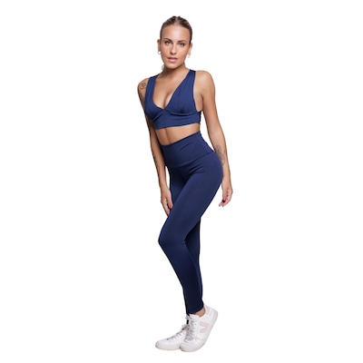 Conjunto Top bojo Costa Cruzada e Calça Suplex Vekyo Feminino - Foto 3