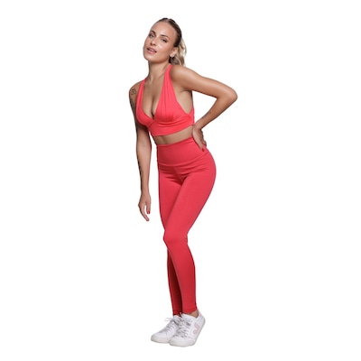 Conjunto Top bojo Costa Cruzada e Calça Suplex Vekyo Feminino - Foto 3