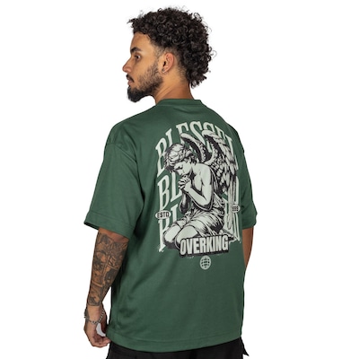 Camiseta Overking Oversized Heavy Angel Masculina - Foto 4