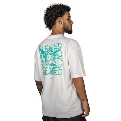 Camiseta Overking Oversized Blessed Angel Masculina - Foto 4