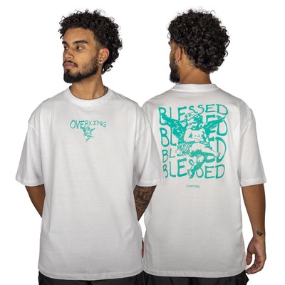Camiseta Overking Oversized Blessed Angel Masculina - Foto 5