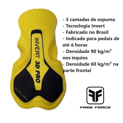 Calça Bretelle de Ciclismo Free Force Classic Invert Masculina - Foto 5