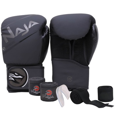 Luva de Boxe/Muay Thai Naja Extreme + Bandagem Extra - Adulto - Foto 1