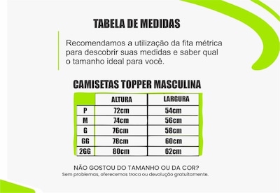 Camiseta Masculina Topper Classic New - Foto 5