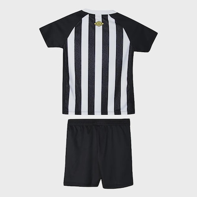 Kit Uniforme de Futebol Infantil do Santos Umbro 2025 - Foto 2