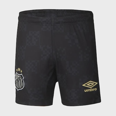 Calção Infantil Umbro Santos Oficial 2 2025 - Foto 1