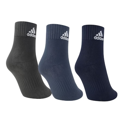 Meia Cano Médio adidas - 3 Pares - Unissex - Foto 2