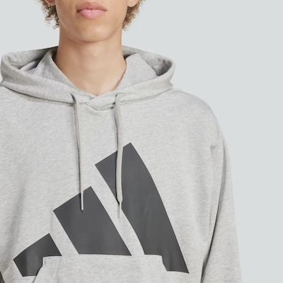 Blusão de Moletom Masculino adidas Essentials Big Logo com Capuz - Foto 6