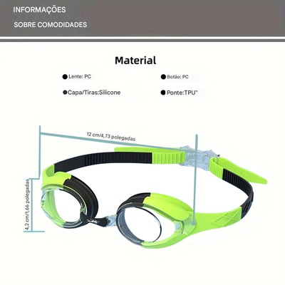 Óculos de Natação Gold Sports Confort Premium 6.0 High Definition - Infantil - Foto 2