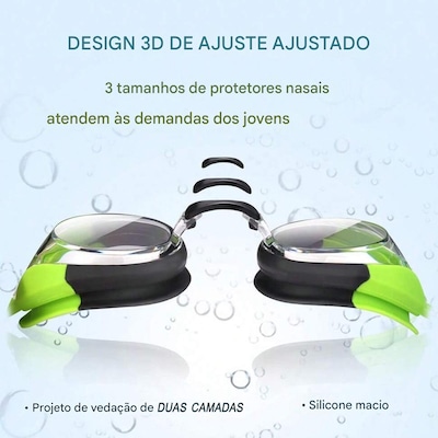 Óculos de Natação Gold Sports Confort Premium 6.0 High Definition - Infantil - Foto 4