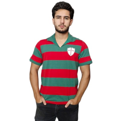 Camisa da Portuguesa Retrô 1968 Listrada RetrôMania Masculino - Foto 3