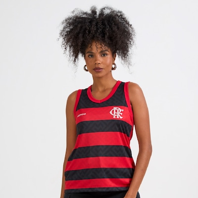 Camisa Flamengo Regata Braziline Nos Rubro-Negro Feminina - Foto 3