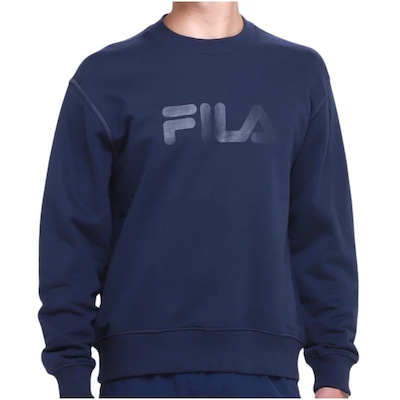 Blusão de Moletom Masculino Fila Comfort Letter III sem Capuz - Foto 1