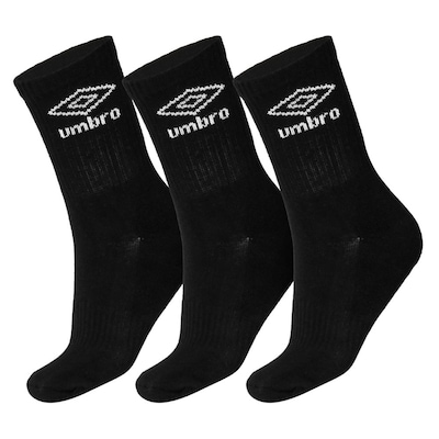 Meia Umbro Cano Médio 39 ao 43 com 3 Pares - Foto 1