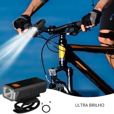 Lanterna Farol Dianteira DK Recarregável USB - Foto 5