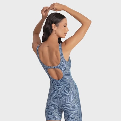 Maio Macaquinho de Natação Feminino Trinys 3588 Estampado - Foto 2