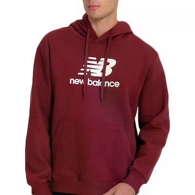 Blusão de Moletom Masculino New Balance com Capuz Essentials - Foto 1
