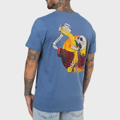 Camiseta Okdok Artistic Drinking Beer Masculina - Foto 2