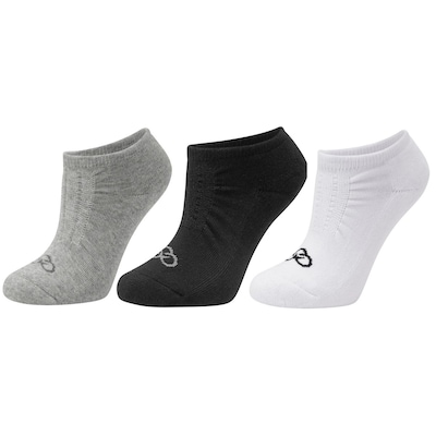 Kit 3 Meias Cano Invisível Olympikus Esportiva Atoalhada Pares Tamanho 33 ao 38 Masculina - Foto 2